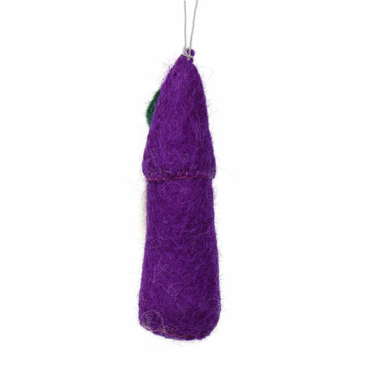Christmas Ornament: Gnome, Purple - Global Groove (H) - Flyclothing LLC
