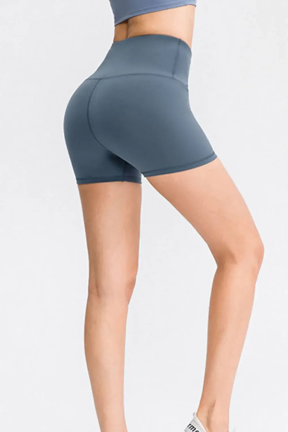 Wide Waistband Sports Shorts - Trendsi - Flyclothing LLC