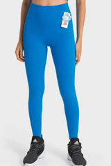 High-Rise Wide Waistband Yoga Leggings - Trendsi - Flyclothing LLC