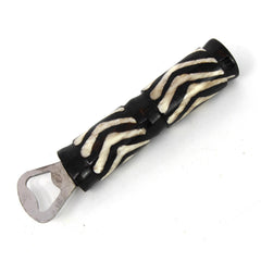 African Batik Bone Bottle Opener, Mixed Designs - Jedando