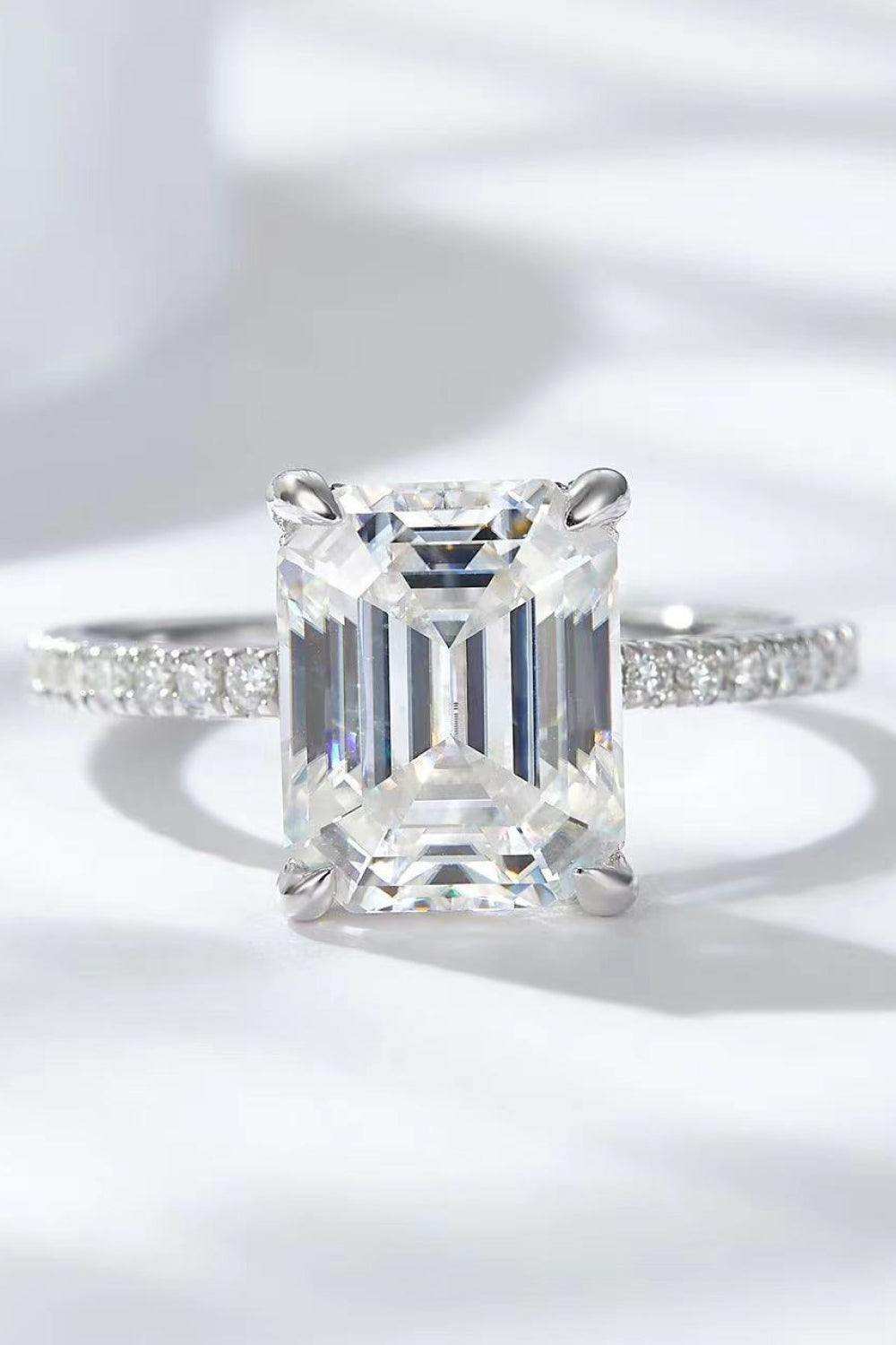 5 Carat Moissanite Side Stone Ring - Trendsi - Flyclothing LLC