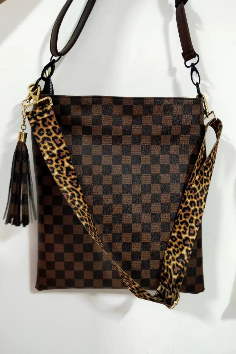PU Leather Shoulder Bag with Tassel - Trendsi - Flyclothing LLC