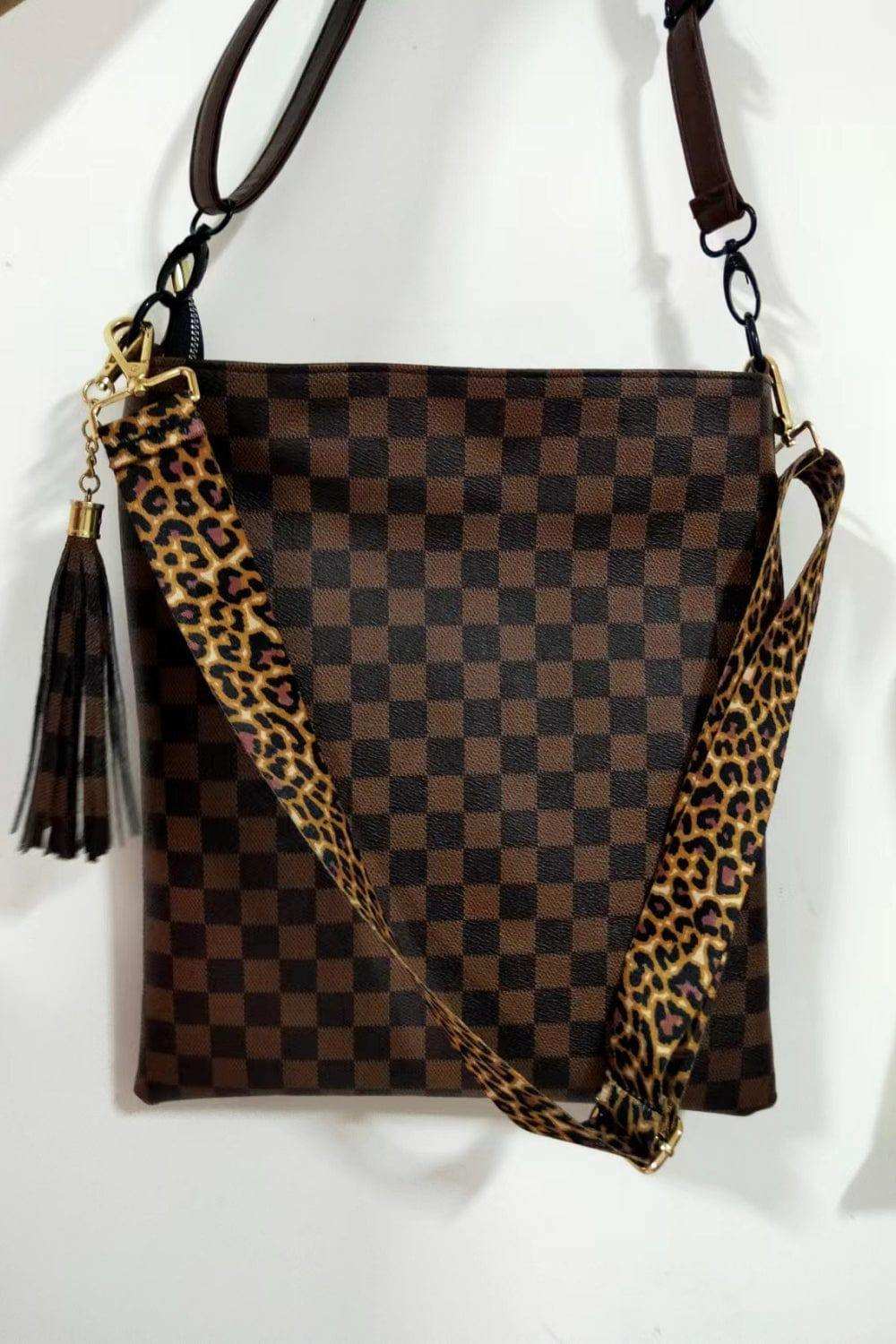 PU Leather Shoulder Bag with Tassel - Trendsi - Flyclothing LLC