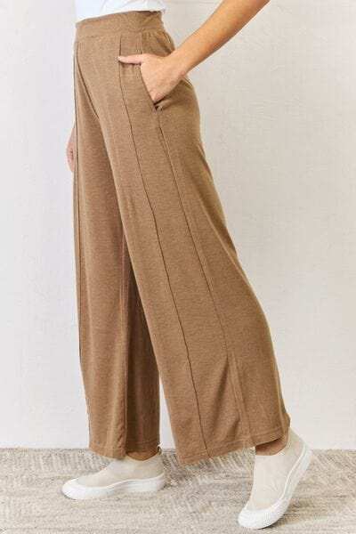 RISEN Ultra Soft Wide Leg Pants - Trendsi - Flyclothing LLC