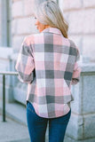 Plaid Button Up Dropped Shoulder Jacket - Trendsi - Flyclothing LLC