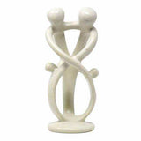Natural 8-inch Tall Soapstone Family Sculpture - 2 Parents 2 Children - Smolart - Smolart - Flyclothing LLC