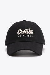 CREATE NEW LIFE Adjustable Cotton Baseball Cap - Trendsi - Flyclothing LLC