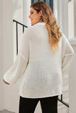 Plus Size Quarter-Button Collared Sweater - Trendsi - Flyclothing LLC