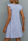 Butterfly Sleeve Round Neck Dress - Trendsi - Flyclothing LLC