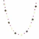 Hand Crafted Felt from Nepal: Stars Garland, Grey/Pink - Global Groove Direct - Flyclothing LLC