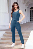 Drawstring Round Neck Sleeveless Jumpsuit - Trendsi - Flyclothing LLC
