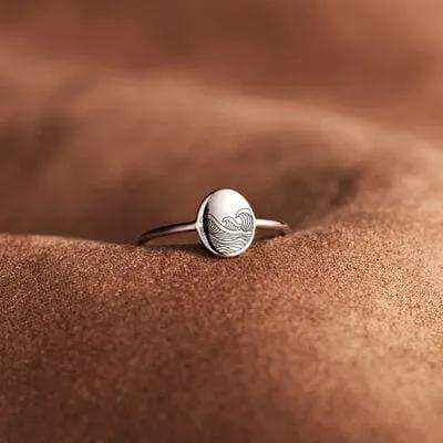 925 Sterling Silver Signet Ring - Trendsi - Flyclothing LLC