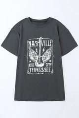 NASHVILLE MUSIC CITY TENNESSEE Graphic T-Shirt - Trendsi - Flyclothing LLC