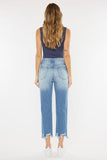 Kancan High Waist Chewed Up Straight Mom Jeans - Trendsi