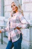Plaid Button Up Dropped Shoulder Jacket - Trendsi - Flyclothing LLC