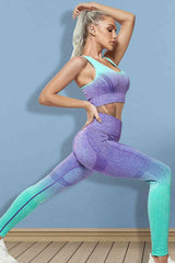 Gradient Sports Tank and Leggings Set - Trendsi