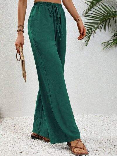 Wide Leg Drawstring Pants - Trendsi - Flyclothing LLC