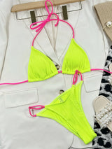 Ribbed Tie Back Bikini Set - Trendsi - Flyclothing LLC