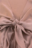 Tied Flounce Sleeve Plunge Romper - Trendsi - Flyclothing LLC