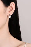 Moissanite Pearl Drop Earrings - Trendsi
