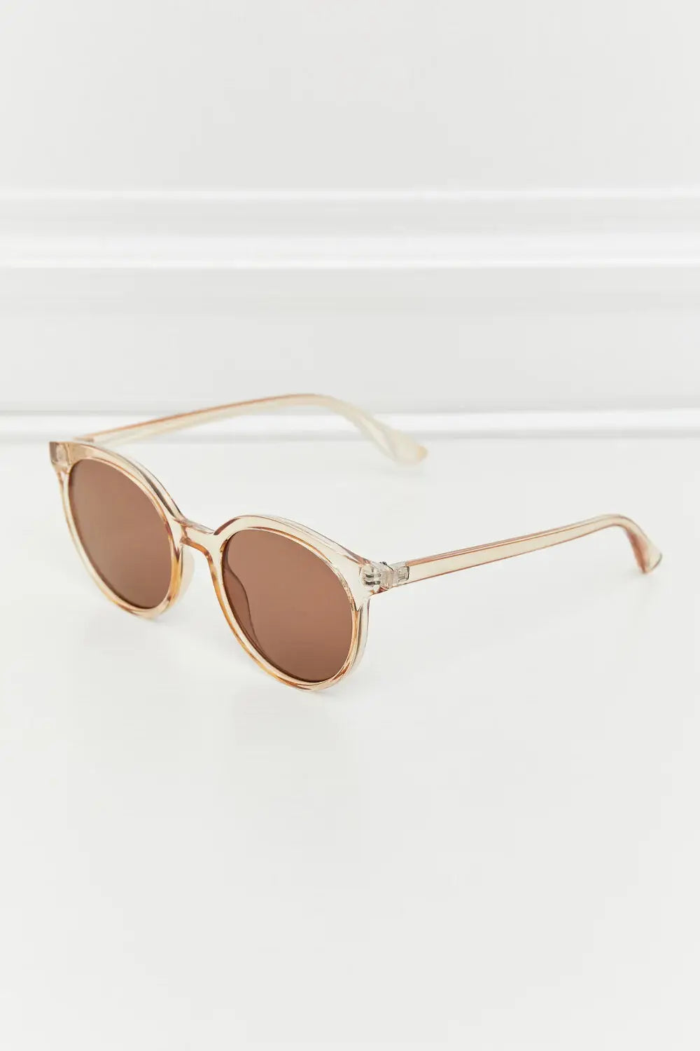Round Full Rim Polycarbonate Frame Sunglasses - Trendsi - Flyclothing LLC