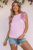 Sequin Round Neck Tank - Trendsi - Flyclothing LLC