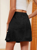 High Waist Denim Skirt - Trendsi - Flyclothing LLC
