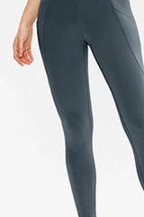 Slim Fit Long Active Leggings with Pockets - Trendsi - Flyclothing LLC