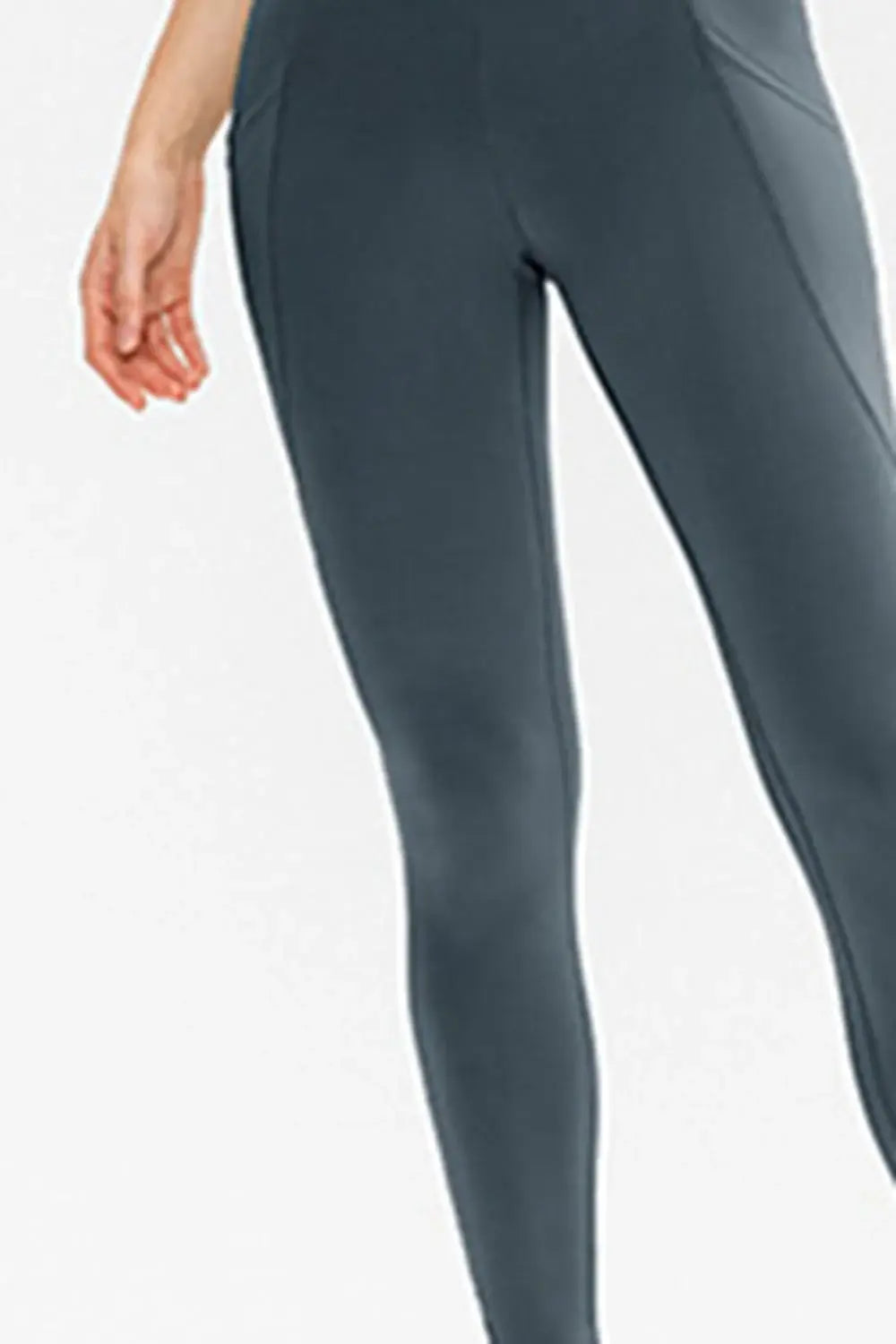 Slim Fit Long Active Leggings with Pockets - Trendsi - Flyclothing LLC