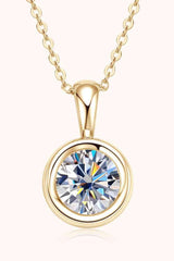 2 Carat Moissanite 925 Sterling Silver Necklace - Trendsi