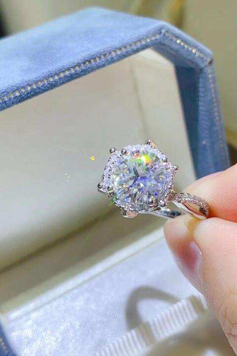 2 Carat Moissanite 925 Sterling Silver Ring - Trendsi - Flyclothing LLC