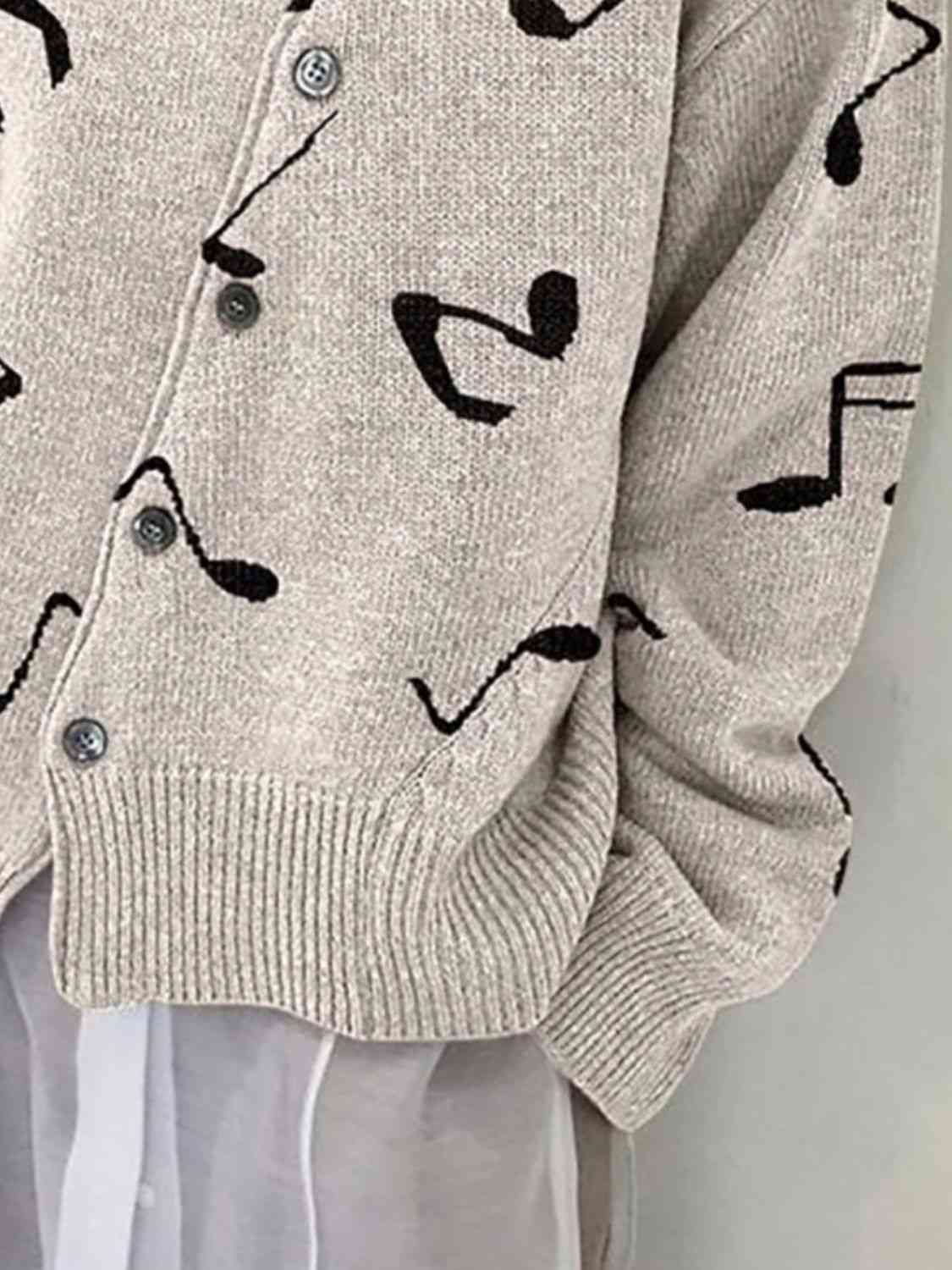 Dropped Shoulder Buttoned Cardigan - Trendsi - Flyclothing LLC