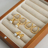 Titanium Steel Huggie Earrings - Trendsi - Flyclothing LLC