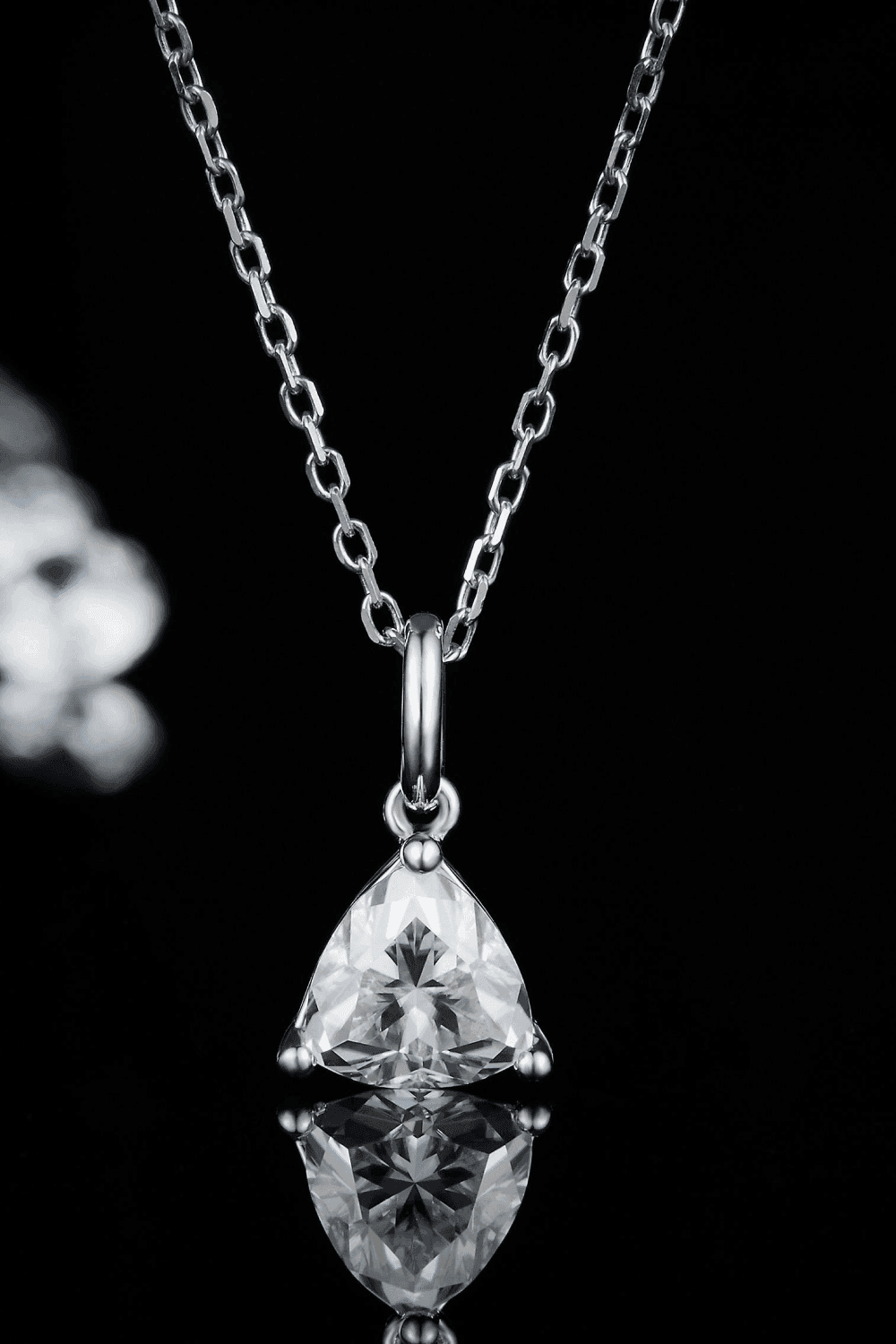 1 Carat Moissanite Pendant 925 Sterling Silver Necklace - Trendsi - Flyclothing LLC