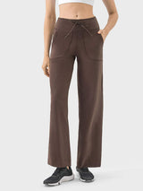 Drawstring Active Pants with Pockets - Trendsi - Flyclothing LLC