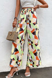Printed Smocked Waist Wide Leg Pants - Trendsi - Flyclothing LLC