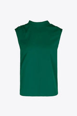 Tied Mock Neck Blouse - Trendsi - Flyclothing LLC