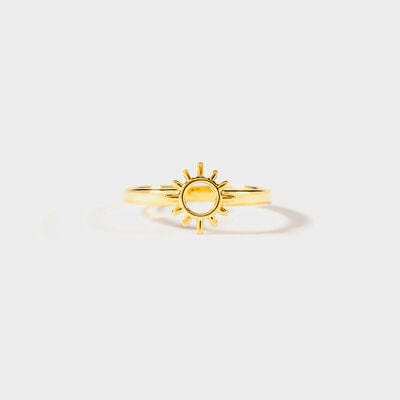 Sun Shape 18K Gold-Plated Ring - Trendsi - Flyclothing LLC
