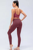 Wide Waistband Slim Fit Active Leggings - Trendsi - Flyclothing LLC