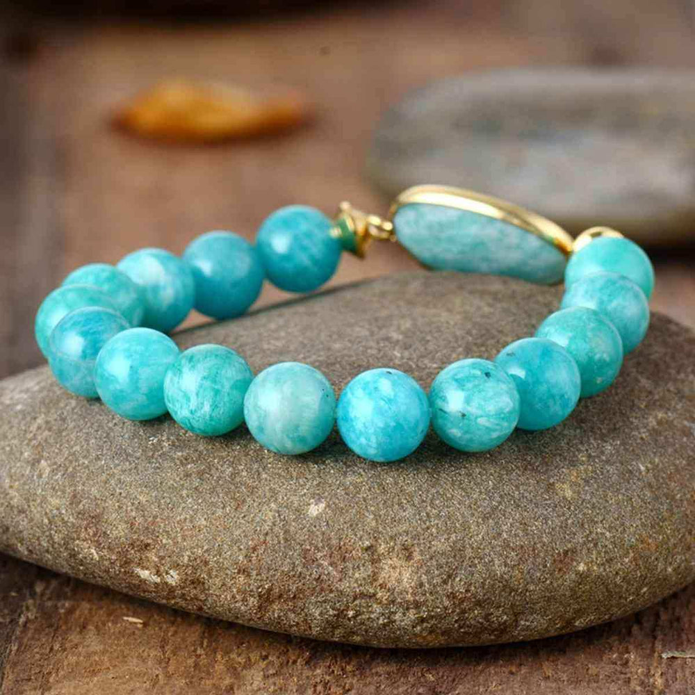Natural Stone Beaded Bracelet - Trendsi - Flyclothing LLC