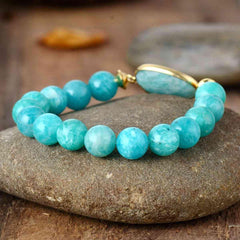 Natural Stone Beaded Bracelet - Trendsi
