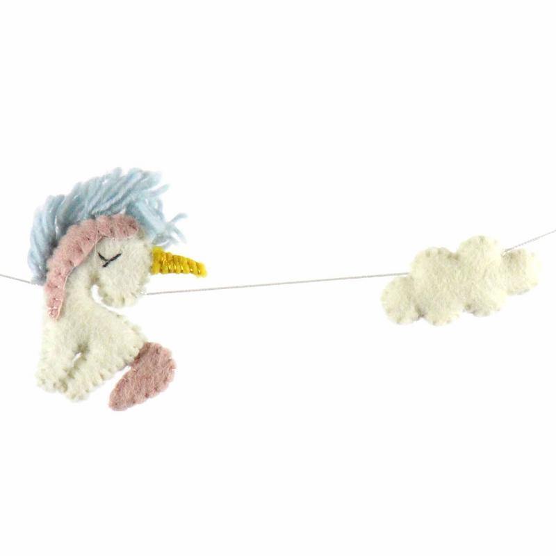 Felt Unicorn Garland - Global Groove - Flyclothing LLC