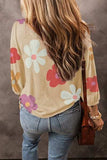 Flower Round Neck Long Sleeve Blouse - Trendsi - Flyclothing LLC