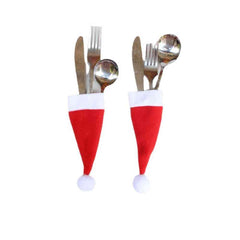 20-Piece Christmas Hat Cutlery Holders - Trendsi