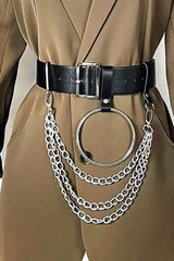 PU Belt with Chain - Trendsi - Flyclothing LLC
