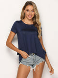 Polka Dot Ruffled Round Neck Top - Trendsi