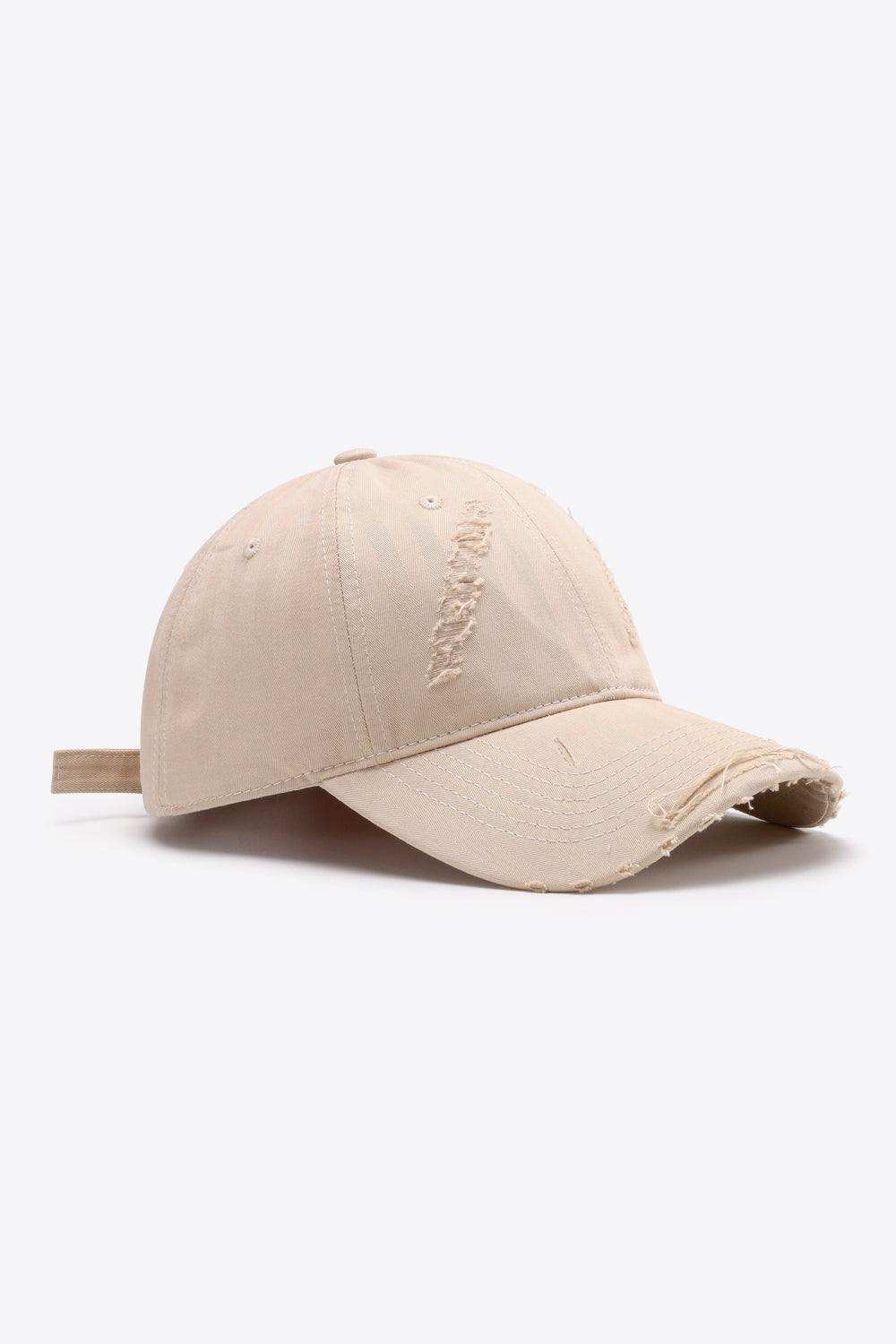 Distressed Adjustable Baseball Cap - Trendsi - Flyclothing LLC