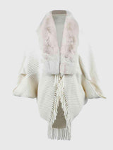 Open Front Fringe Hem Poncho - Trendsi - Flyclothing LLC