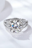 5 Carat  Moissanite Split Shank Ring - Trendsi