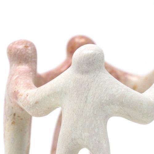 Natural Soapstone Circle of Friends Sculpture - Smolart